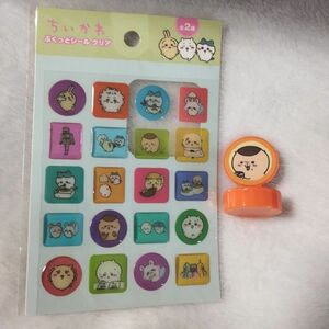 ちいかわ★ くりまんじゅう ぷくっとシールとスタンプのセット