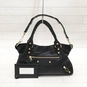 ☆美品・ミラー付☆BALENCIAGA ジャイアントファースト2way ブラック