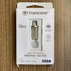 未使用品/Transcend JetDrive Go 500 32GB/Lightning & USB3.1/USBメモリー/ TS32GJDG500S/トランセンド/ iPhone iPad