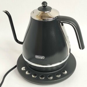 □通電確認済み DeLonghi デロンギ アイコナ 温度設定付き電気カフェケトル KBOE1230J-GY□埼玉戸田店