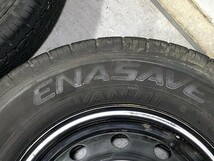 ★保管袋付★(WS5E009)鉄ホイール 14ｘ5J 5穴 114.3 + DUNLOP ENASAVE　VAN01 185/80R14 102/100N LT 2021-1,2022-1 2本　夏タイヤ_画像7