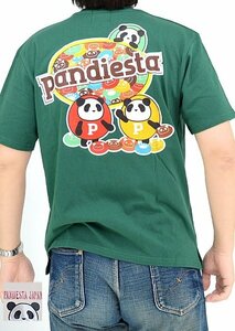 カラフルスイーツ半袖Tシャツ◆PANDIESTA JAPAN グリーンXLサイズ 554350 パンディエスタジャパン パンダ お菓子 ユニセックス