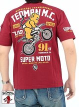 SUPER MOTO半袖Tシャツ◆TEDMAN/テッドマン ワインLサイズ（サイズ42）TDSS-562 エフ商会 アメカジ efu 赤鬼_画像1