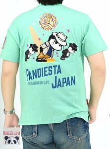 KING OF PDJ半袖Tシャツ◆PANDIESTA JAPAN ミントMサイズ 554853 パンディエスタジャパン パンダ 刺繍 マイケルジャクソン