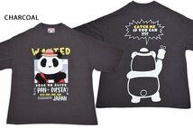 手ぶらパンダ半袖Tシャツ ◆PANDIESTA JAPAN チャコールLサイズ 554471 パンディエスタジャパン 3D ユニセックス_画像1