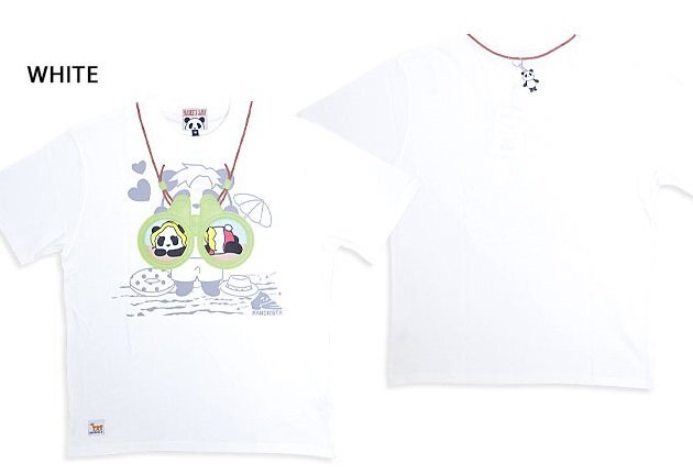 のぞき見パンダ半袖Tシャツ◆PANDIESTA JAPAN ホワイトMサイズ 554357 パンディエスタジャパン ユニセックス