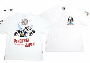 KING OF PDJ半袖Tシャツ◆PANDIESTA JAPAN ホワイトLサイズ 554853 パンディエスタジャパン パンダ 刺繍 マイケルジャクソン