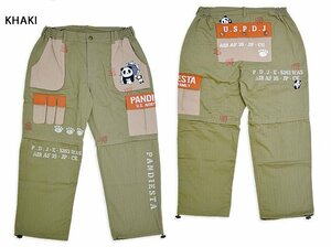 PDJ-ARMY 2WAYパンツ◆PANDIESTA JAPAN カーキLサイズ 554953 パンディエスタジャパン パンダ ショーツ