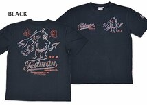 ピンストライプ半袖Tシャツ◆TEDMAN/テッドマン ブラックXXLサイズ（サイズ46）TDSS-565 エフ商会 アメカジ efu 赤鬼_画像1