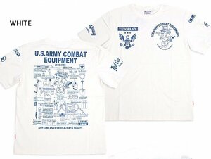 U.S.ARMY半袖Tシャツ◆TEDMAN/テッドマン ホワイトXXLサイズ（サイズ46）TDSS-564 エフ商会 アメカジ efu 赤鬼 ミリタリー