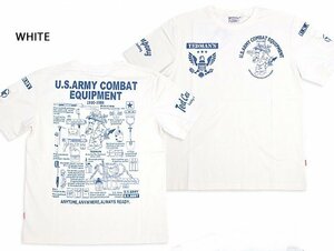 U.S.ARMY半袖Tシャツ◆TEDMAN/テッドマン ホワイトSサイズ（サイズ38）TDSS-564 エフ商会 アメカジ efu 赤鬼 ミリタリー