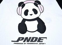 ヘッドフォンパンダさんハーフZIP BIG Tシャツ◆PANDIESTA JAPAN ホワイトMサイズ 554101 パンディエスタジャパン オーバーサイズ ゆったり_画像2