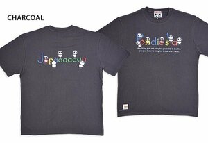 リサーチパンダ半袖Tシャツ◆PANDIESTA JAPAN チャコールLサイズ 554351 パンディエスタジャパン パロディ ユニセックス