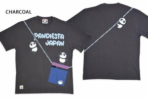 サコッシュ付き半袖Tシャツ◆PANDIESTA JAPAN チャコールLサイズ 554355 パンディエスタジャパン パンダ ユニセックス