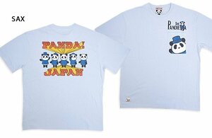 ハンドシグナル半袖Tシャツ◆PANDIESTA JAPAN サックスXLサイズ 554352 パンディエスタジャパン パンダ ユニセックス