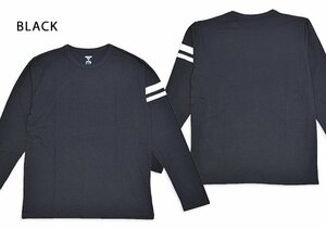 8.5ozジンバブエコットン出陣ロングTシャツ◆桃太郎ジーンズ ブラックLサイズ MZTS0001 MOMOTARO JEANS 日本製 国産 長袖