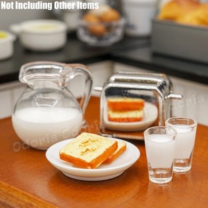 LDL2195# ミニチュア ドールハウス 朝食 セット 牛乳 トースター パン かわいい インテリア 人形 アイテム