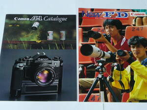 [ camera catalog ]Canon Canon A-1+FD lens 2 point catalog 1980 year 1 month version 