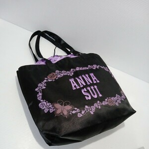 未使用　◇　　ANNA SUI　刺繍　巾着付きトートバッグ　ナイロン　肩掛け