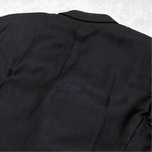1円〜GIORGIO ARMANI ジョルジオアルマーニ スーツ セットアップ ストライプ ブラック2B _画像8