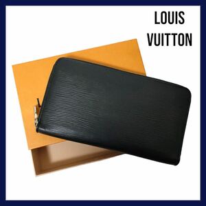 【極美品/2019年製】LOUIS VUITTON ルイヴィトン エピ ジッピーオーガナイザー NM M62643 ラウンドファスナー 長財布 ノワール 黒 CA0179