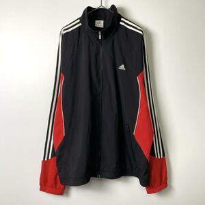 00s adidas ライン バイカラー ナイロンジャケット 2XL S2301