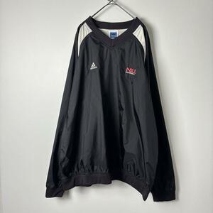 90s adidas カレッジ チームロゴ ナイロンプルオーバー XL S403