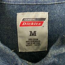 00s Dickies 光沢 濃紺 シャンブレー デニムシャツ M S910_画像8