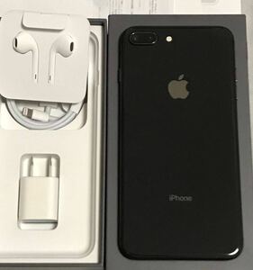 【美品100%】SIMフリー iPhone8 Plus iPhone8plus 256GB GLAY アイフォン8プラス　アイホン8プラス 本体 グレイ docomo