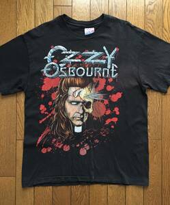 【貴重】 80～90年代 ビンテージ オジー・オズボーン Ozzy Osbourne (元 BLACK SABBATH) バンド ロックTシャツ　アーカイブ 90s ダメージ