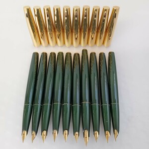 475 万年筆 10本セット ペン先 14K GOLD PLATED等 レトロ ヴィンテージ 文房具 筆記具 筆記用具 筆記未確認