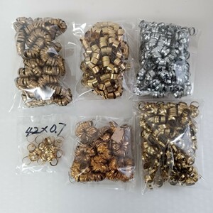 492 万年筆 ボールペン 等 部品 キャップリング 軸リング 万年筆リング 金属製 まとめて 大量 ゴールド 万年筆パーツ リング 重量約310g