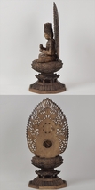 大日如来 木彫り 仏像 座像 仏教美術 大日如来像 置物 フィギュア 木彫 仏像 326a_画像3