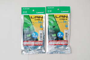 ＜ エレコム ＞ ELECOM LAN CABLE 5e 2m ＜ LANケーブル ＞　2パック