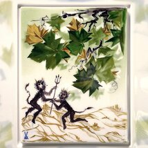 慶應◆【MEISSEN マイセン】ハインツ・ヴェルナーデザイン 陶板画『ブドウ泥棒』プラーク オリジナルボックス_画像2