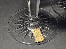 慶應◆【Meissen Crystal マイセンクリスタル】グラヴィール『オーキッド』ワイングラスペア BOX付_画像3