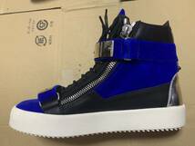 【未使用・美品】メンズ ジュゼッペ ザノッティ /GIUSEPPE ZANOTTI ハイカットレザースニーカー メタルストラップ付_画像5