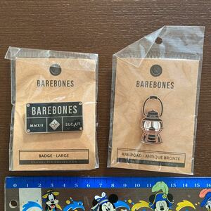 ピンバッジ・ベアボーンズ・未開封★BAREBONES ピンズ ・ランタン/ロゴ ピンバッジ2種・新品 ノベルティ