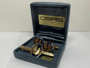 OSIRIS PARIS Made in France LIMOGES タイピン カフスボタン ネクタイピン カフス リモージュ