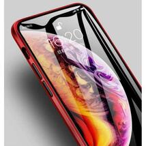 新品未使用　iPhoneケース 両面ガードのガラスケース iPhone11 マグネットカバー 赤 レッド_画像4