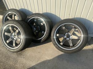 RAYS VOLKRACING TE37SL PG 9J−17 +22 4本セット使用時間短い