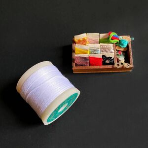 ミニチュア 裁縫道具 裁縫セット 糸 ハサミ オブジェ 置物 玩具 ドールハウス