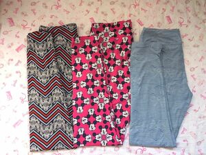 ルラロ― ワンサイズ LuLaRoe one size usedディズニー2点＋未使用1点　3点セット アメリカ 