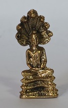 (古代タイ寺院)　ナーガに護られるブッダ　(タイ国仏教美術)_画像1