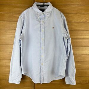 RALPH LAUREN ラルフローレン ボタンダウンシャツ サイズ16 100%cotton ストライプ 長袖シャツ