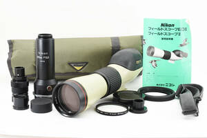 ◆超美品・付属品充実◆ NIKON FILDSCOPE ED D=60P 20-45x アダプタ 800mm F13.3 ニコン フィールドスコープ #2138