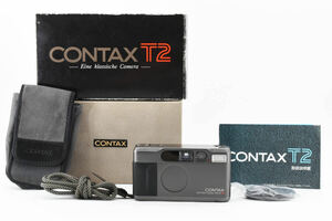 ◆元箱・付属品充実◆ Contax T2 チタンブラック コンタックス Carl Zeiss Sonnar 2.8/38 T* フィルムカメラ #2087