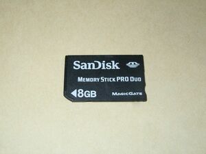 SanDisk【８ＧＢ】メモリースティック PRO Duo・・◆中古動作品