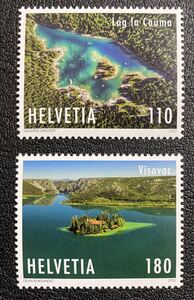 スイス　観光地　 カウマ湖(スイス) ヴィソヴァツ湖(クロアチア) クロアチアとの共同発行　2種完　未使用　NH