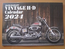 送料無料★即決★ビンテージハーレー カレンダー VINTAGE H-D Calender 2024 壁掛け CLUB HARLEY 2024年1月号付録 新品未使用品★匿名配送_画像1